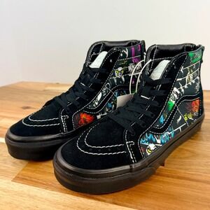 Vans x Disney Villains‎ Sk8 Hi Zip Boys Girls Black High Top Shoes 2.5